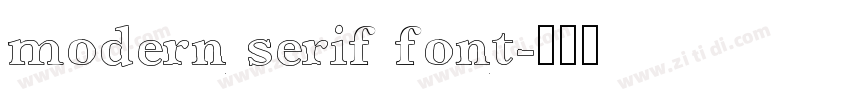 modern serif font字体转换